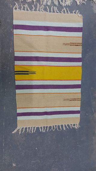 Alfombra jarapa pie cama nueva