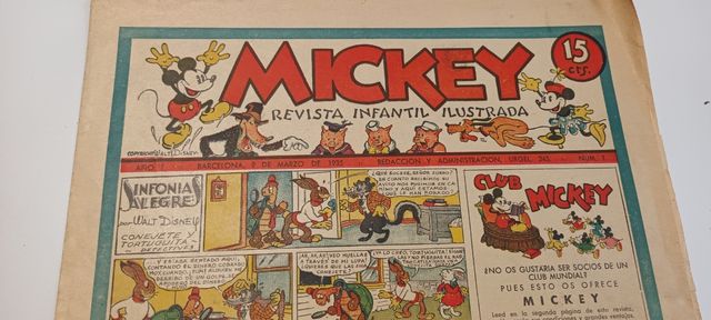 Antigua revista infantil Micky.1935