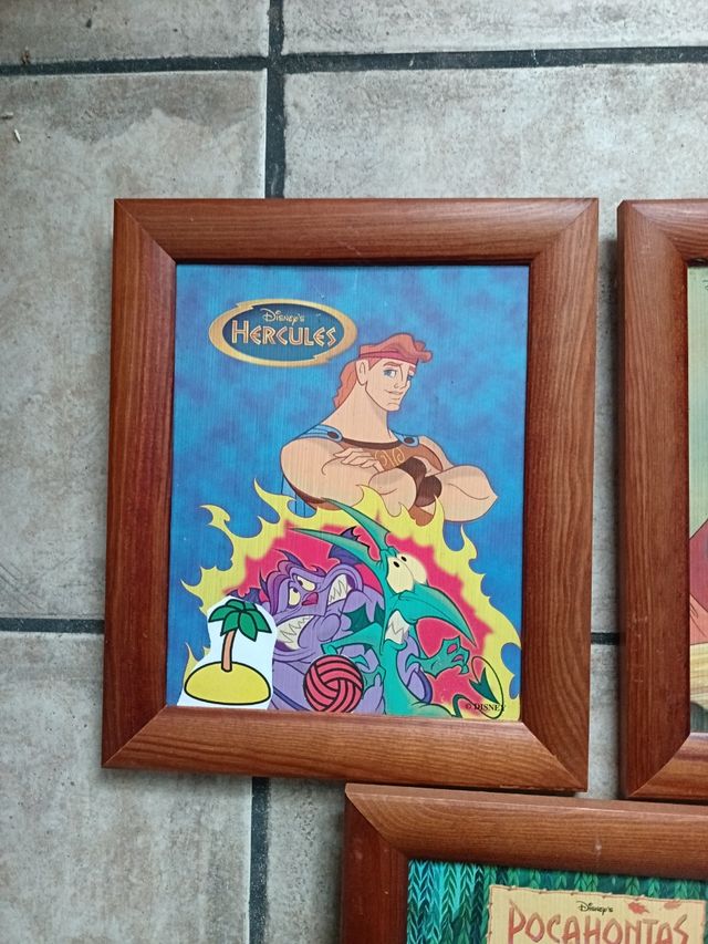 Conjunto de três pinturas da Disney