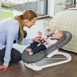 Hamaca Stokke Steps base blanca y tapizado W
