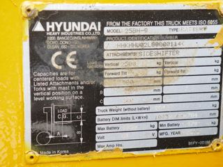 CARRETILLA ELEVADORA HYUNDAI 25BH-9 
