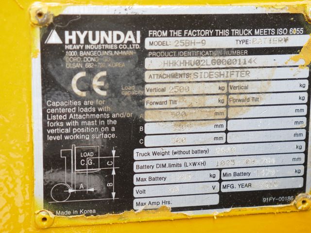 CARRETILLA ELEVADORA HYUNDAI 25BH-9