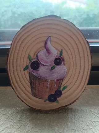 Cuadro pastelito madera