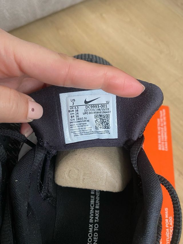 Invincible run 2 Nike talla 38 nuevas