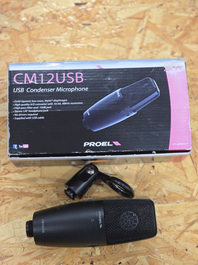 Microfone condensador Proel CM12USB
