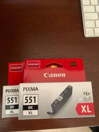 2 cartuchos canon 551 BK xl
