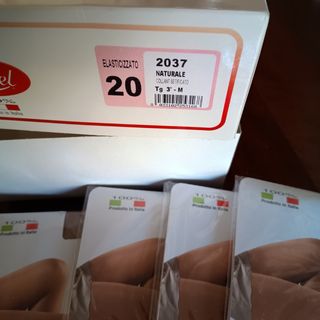 6 Collant Liabel 20 DEN taglia M naturale 
