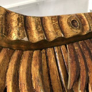 Antiguo espejo vintage sol madera