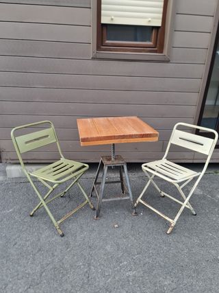 Silla metálica plegable