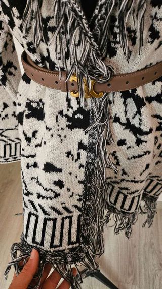 Chaqueta jacquard de alta calidad (sin cinturón)