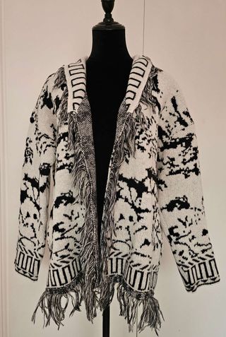 Chaqueta jacquard de alta calidad (sin cinturón)