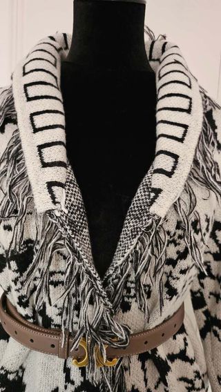 Chaqueta jacquard de alta calidad (sin cinturón)