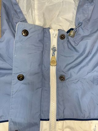 Chubasquero Columbia blanco y azul 