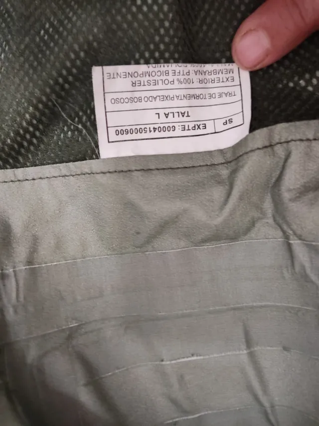 Chubasquero L pantalón M