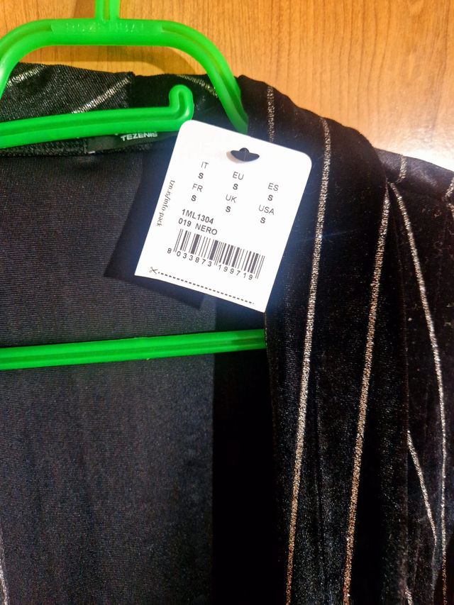 Chaqueta negra terciopelo