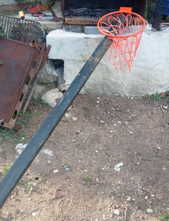 Aro baloncesto y red, sin estrenar