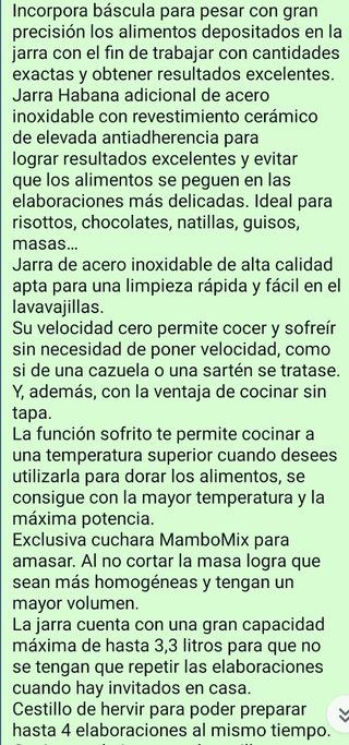 Robot cocina Cecotec MamboTouch 2 jarras