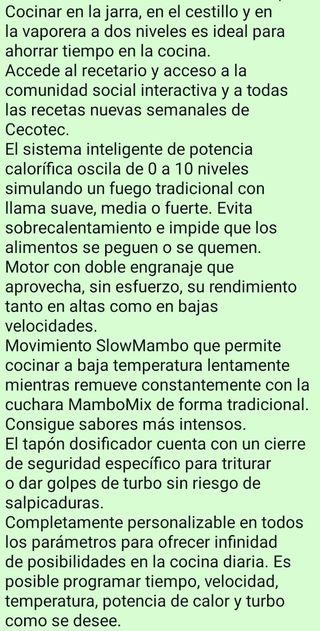 Robot cocina Cecotec MamboTouch 2 jarras