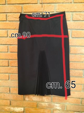 Gonna tubino vintage fresco lana Lancett