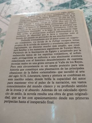 La Herida de la Esfinge: Capriccio Romantico (Coleccion Autores Espanoles e Hispanoamericanos) (Spanish Edition)