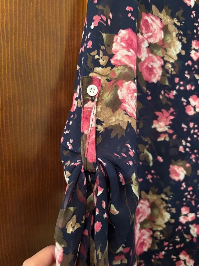 Lote dos camisas mujer flores manga larga talla m