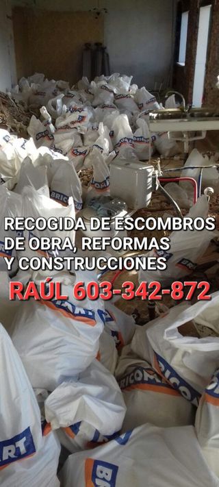 Recogidas escombros obras reformas construcciones