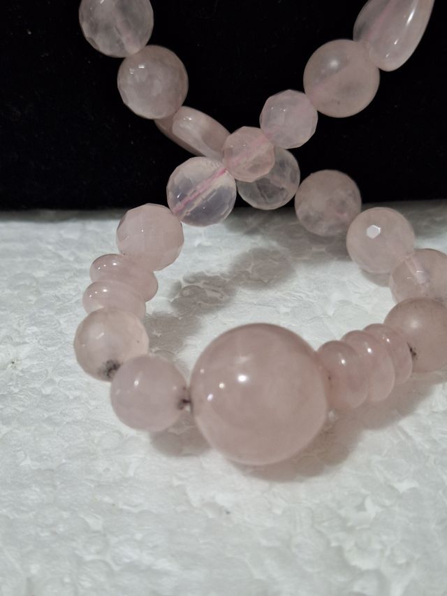 Collana quarzo rosa 80cm