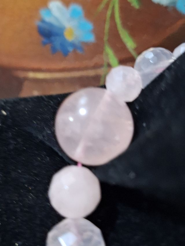 Collana quarzo rosa 80cm