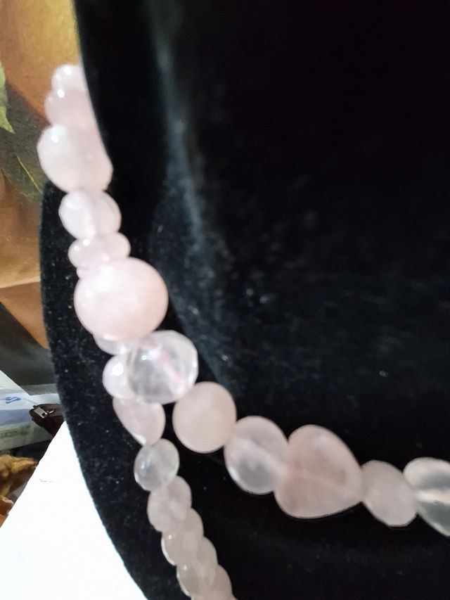 Collana quarzo rosa 80cm