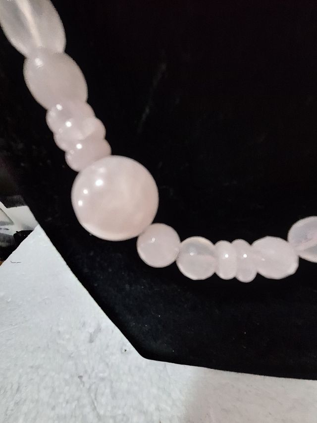 Collana quarzo rosa 80cm