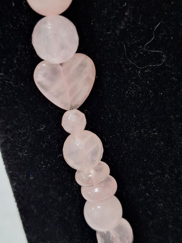 Collana quarzo rosa 80cm