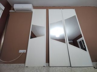 Puertas madera corredizas con espejos 