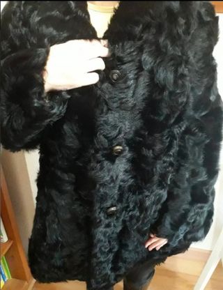 Chaquetón negro astracan antiguo