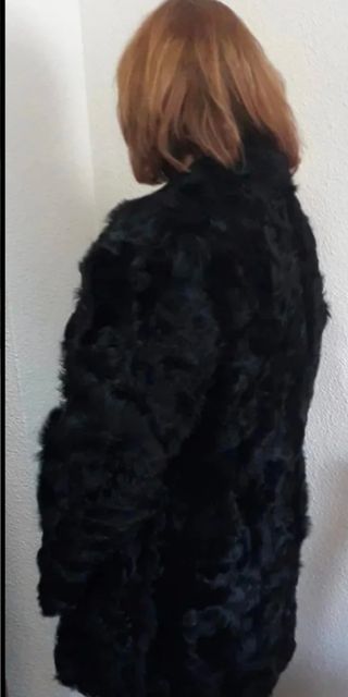 Chaquetón negro astracan antiguo