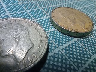 Monedas de 100 pesetas de 1986 y 1989