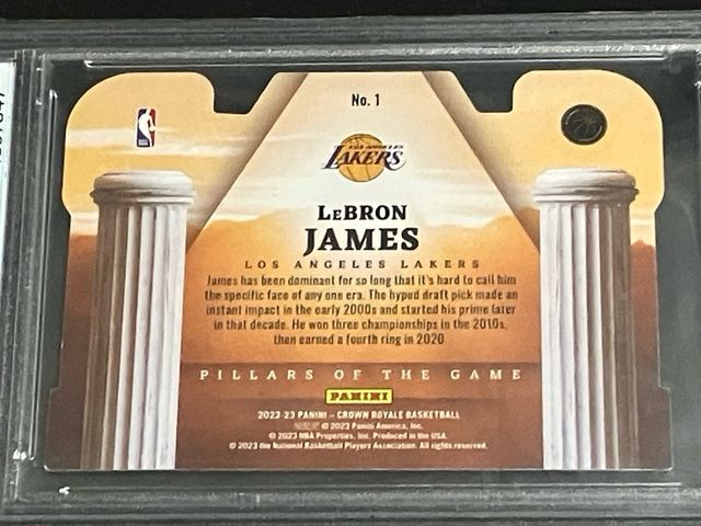 2022 PANINI LeBRON JAMES PILLARS OF THE GAME /99