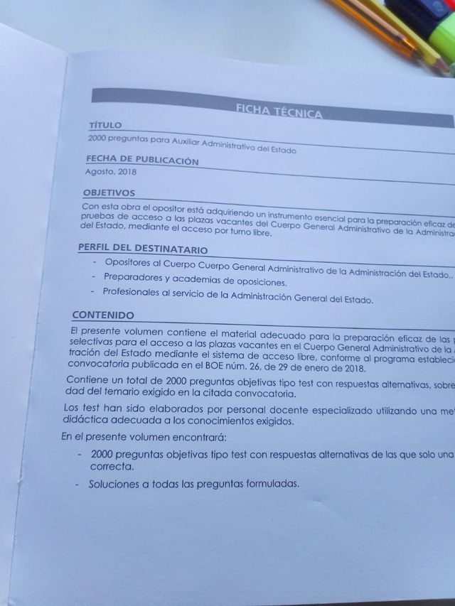 Oposiciones Administrativo del Estado