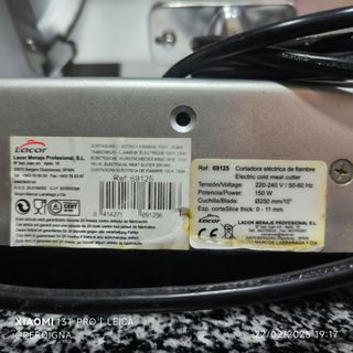 Cortadora de fiambre Lacor Profesional Ref 69125.