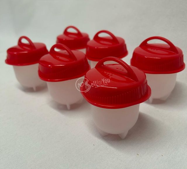 Set di 6 cuociuova antiaderenti in silicone