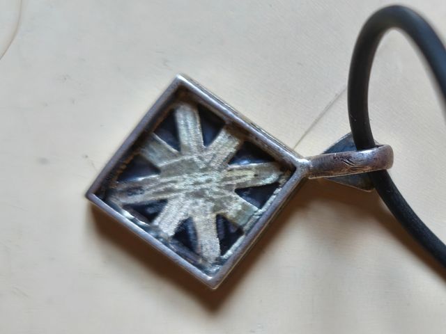 2 collane con ciondoli pietra e argento