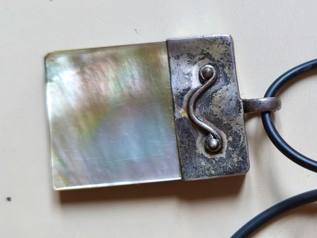 2 collane con ciondoli pietra e argento