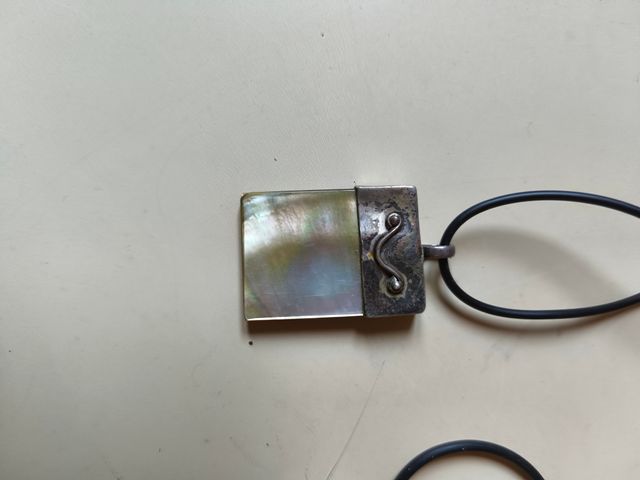 2 collane con ciondoli pietra e argento