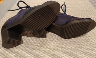 Zapato tacón cordones azul Mimao T-35