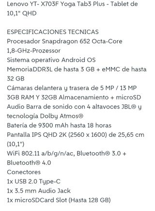 Tablet Lenovo Yoga