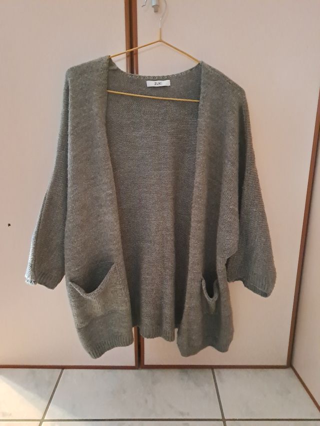 Cardigan donna grigio Zuiki