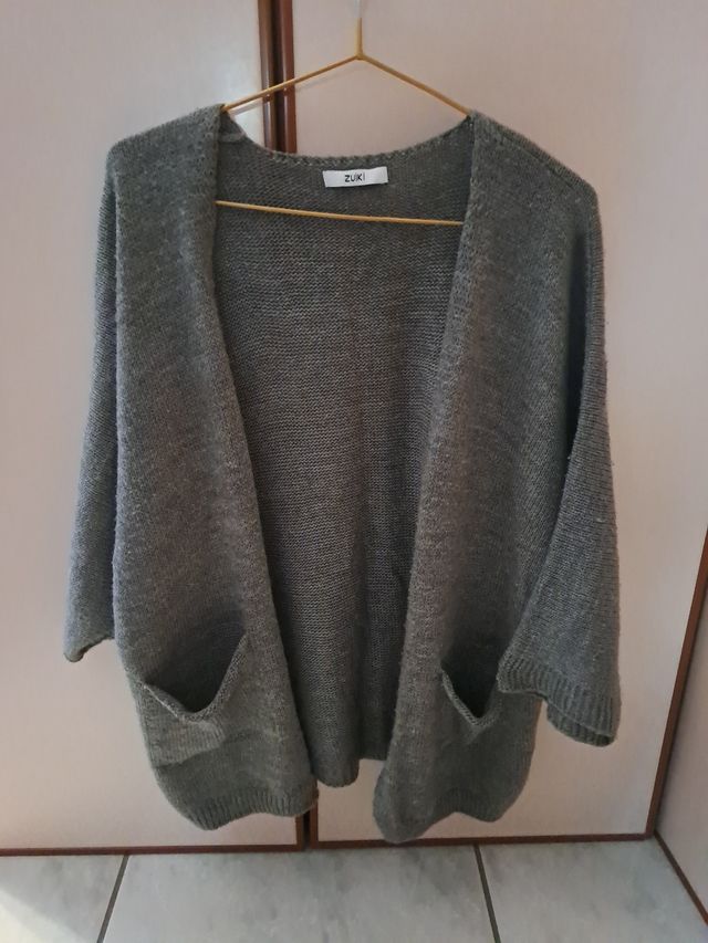 Cardigan donna grigio Zuiki