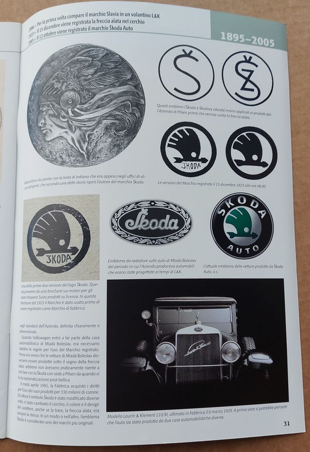 Skoda automobili, fascicoletto per i 100 anni