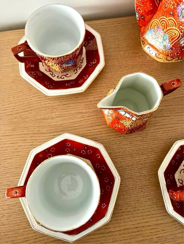JUEGO DE CAFÉ CERÁMICO VINTAGE