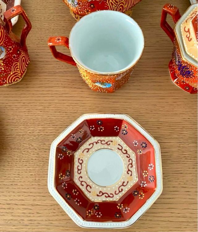 JUEGO DE CAFÉ CERÁMICO VINTAGE