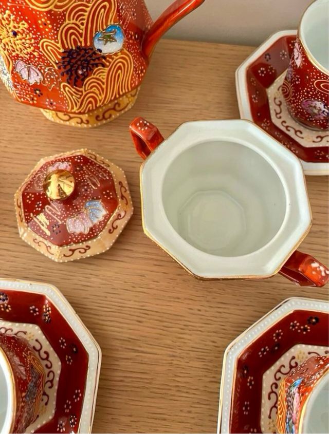 JUEGO DE CAFÉ CERÁMICO VINTAGE